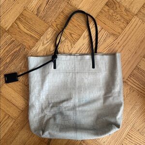 Linde Gallery St. Barth suede embossed bag GOUVERNEUR S ALLIGATOR SAND